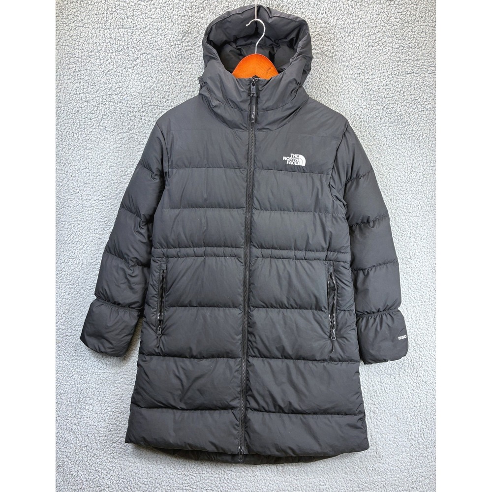 The North Face Metropolis Puffer Parka Coat Womens M Black 550 Down Quilted